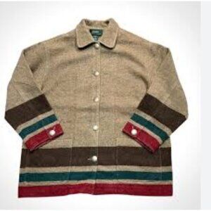 RALPH LAUREN Wool American Indian Blanket Hudson Bay Style Jacket S Made in USA